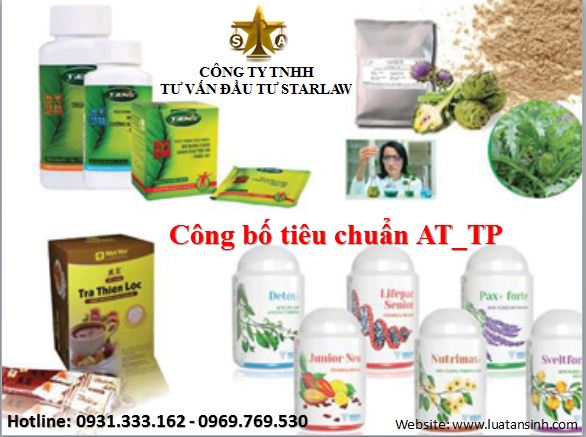 THỦ TỤC CÔNG BỐ TIÊU CHUẨN AN TOÀN VỆ SINH THỰC PHẨM